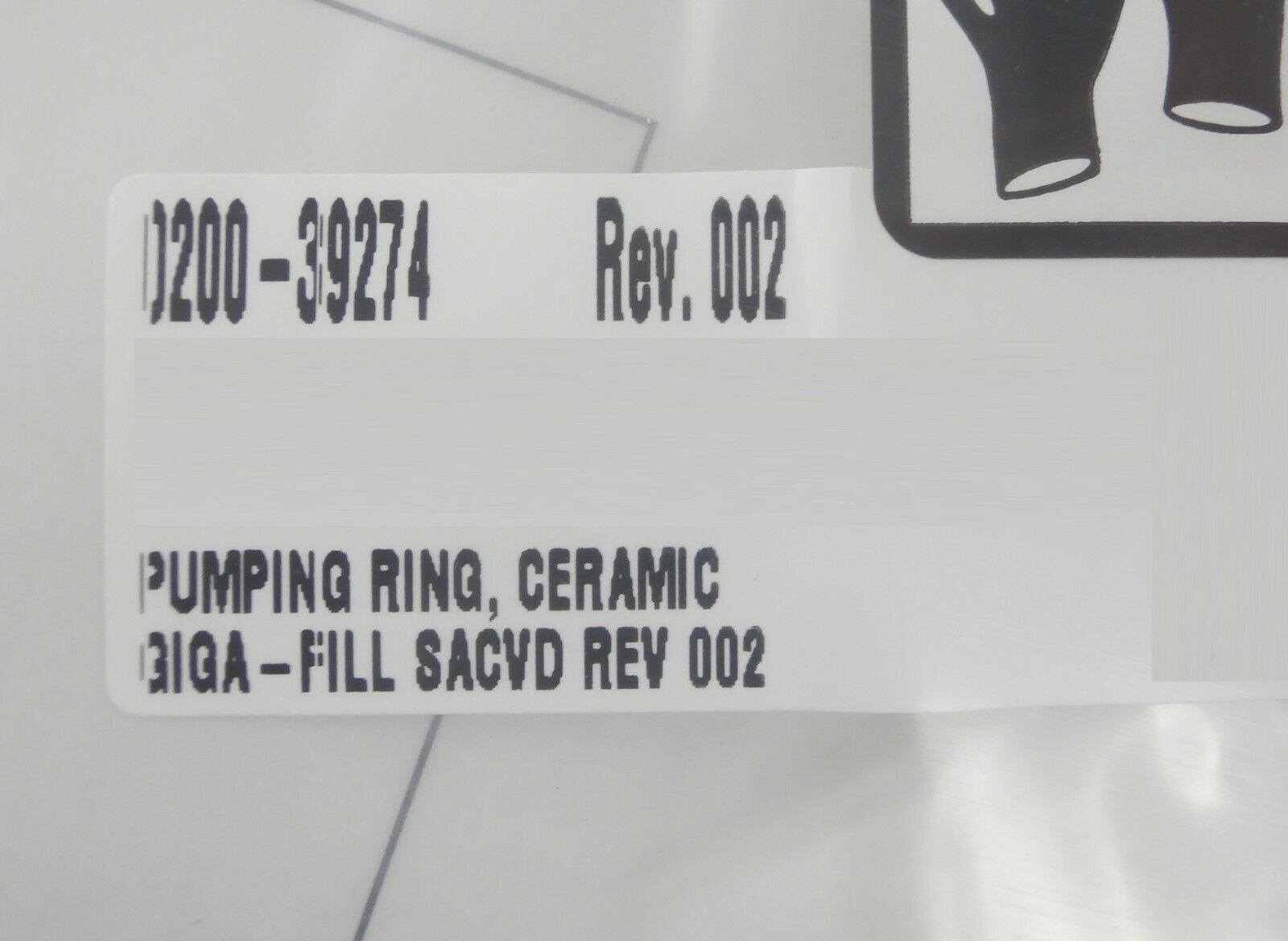 AMAT Applied Materials 0200-39274 SACVD Ceramic Pumping Ring Refurbished