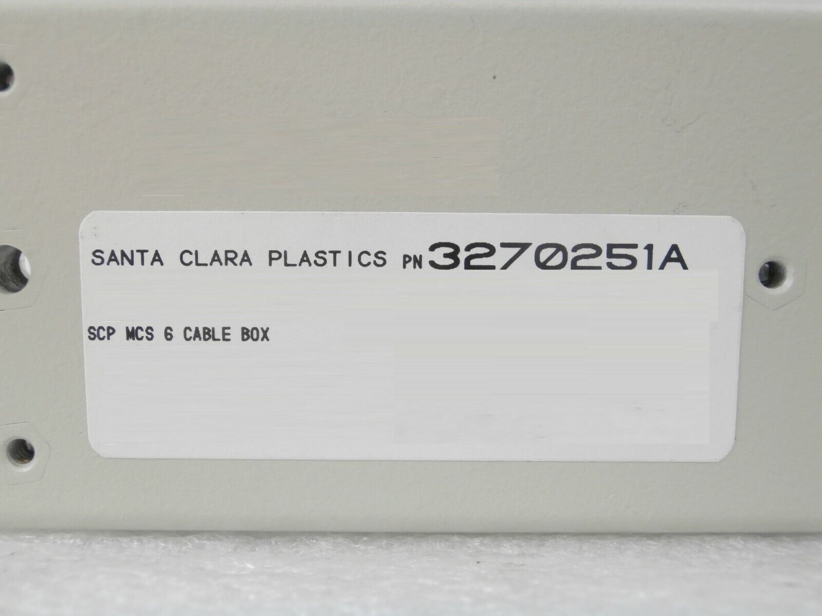 SCP Santa Clara Plastics 3270251A MCS 6 Cable Breakout Box Controller Working