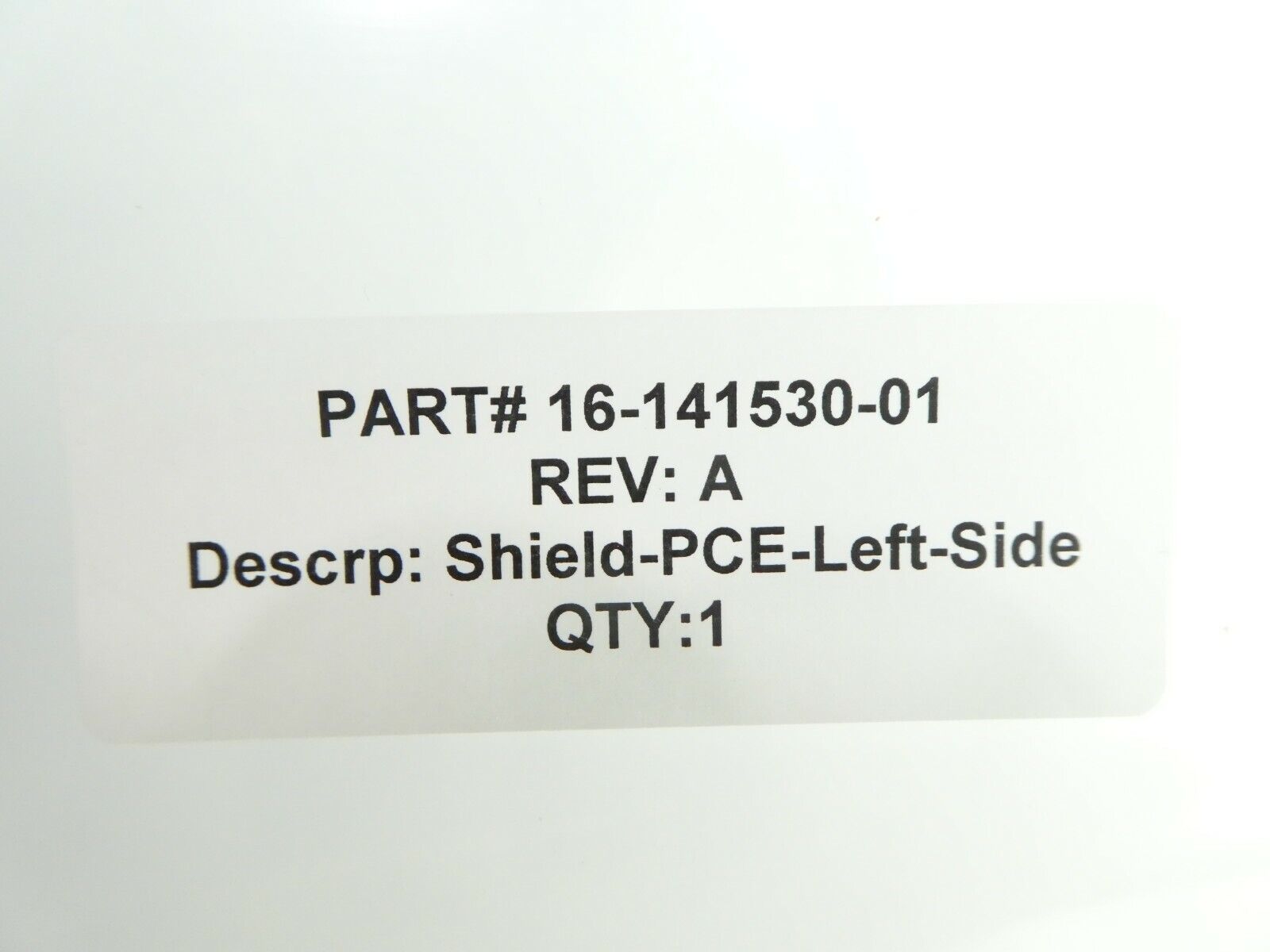 ASM Advanced Semiconductor Materials 16-141530-01 PCE Left Side Shield New