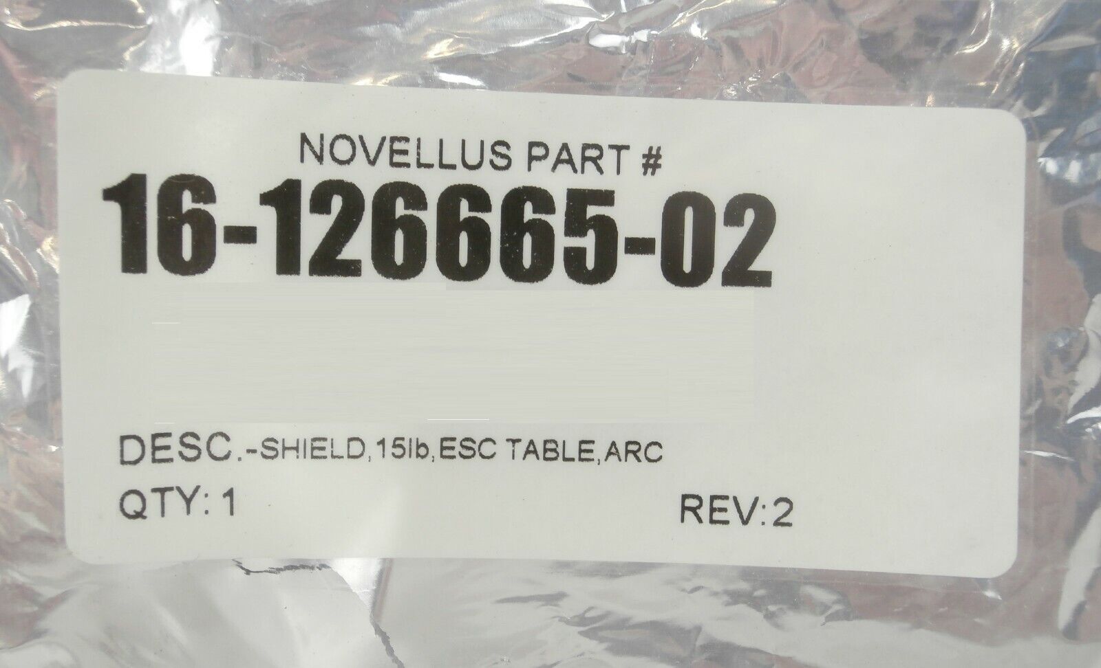 Novellus Systems 16-126665-02 15lb ESC Arc Table Shield New Surplus