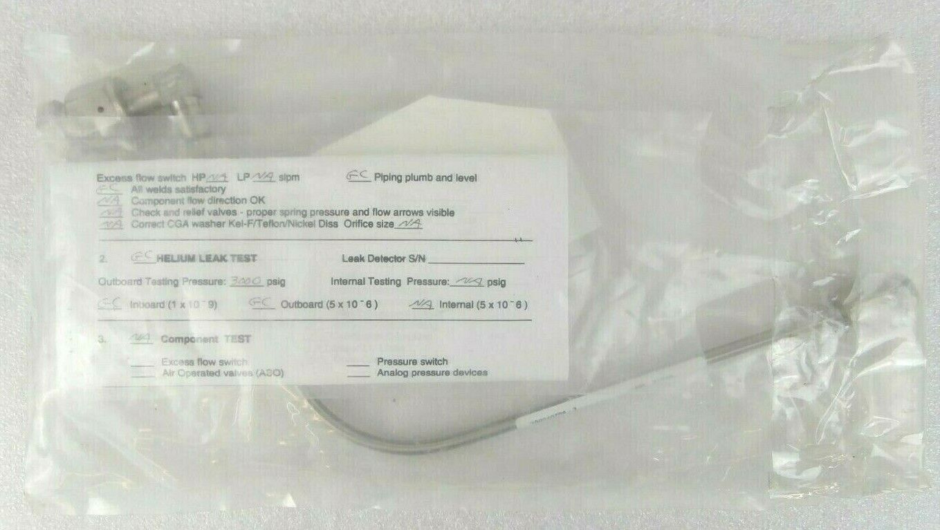 Air Products 1495-3154A Gas Inlet Pigtail Keyed 1/2 Inch FVCR New Surplus