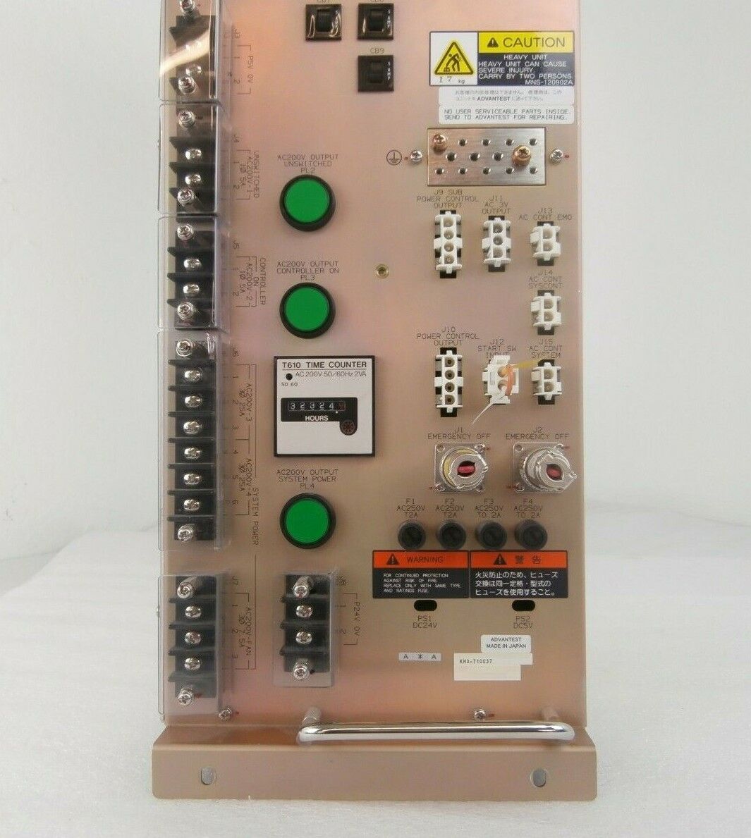 Advantest KH3-710037 Main AC Power Distribution Module T2000 SoC Working Surplus