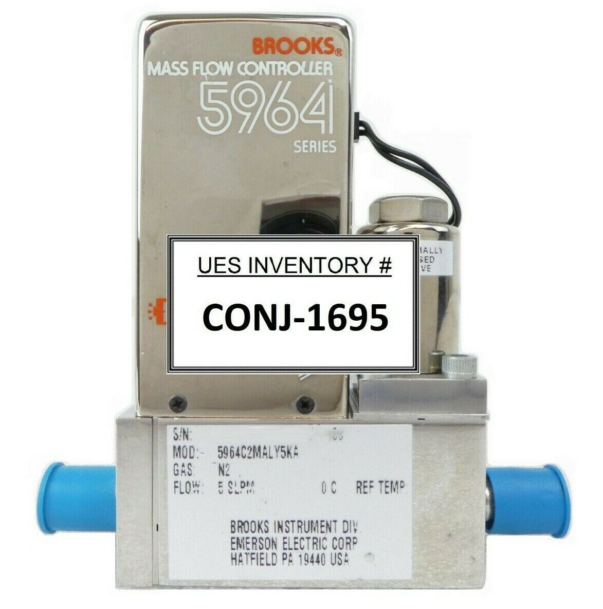 Brooks 5964C2MALY5KA Mass Flow Controller MFC Novellus 22-10516-00 Working Spare