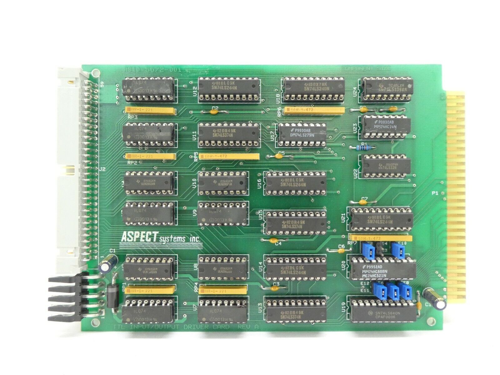 Aspect Systems A810-5672-001 TTL I/O Driver PCB Card Lam 810-007215-001 Working