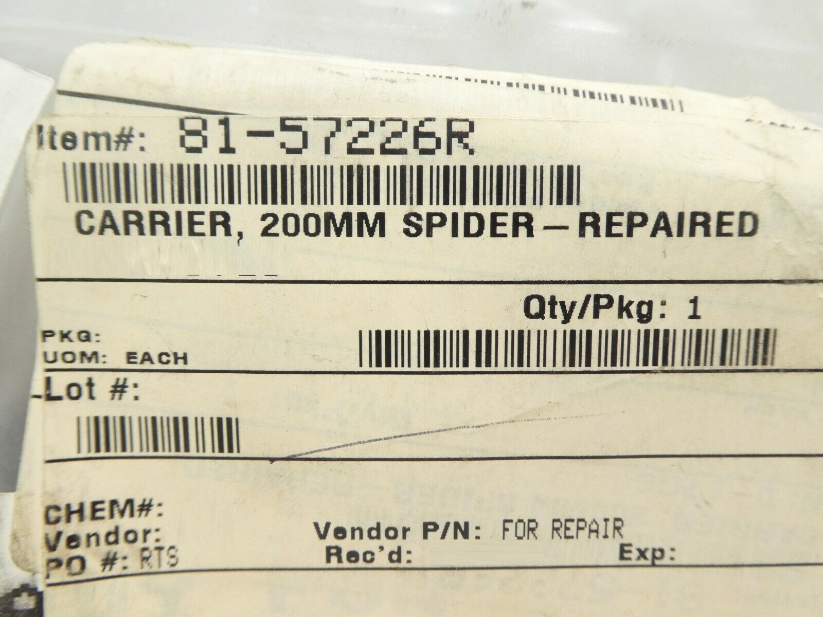 AMAT Applied Materials Spider Carrier 200mm Micron 81-57226R OEM Refurbished