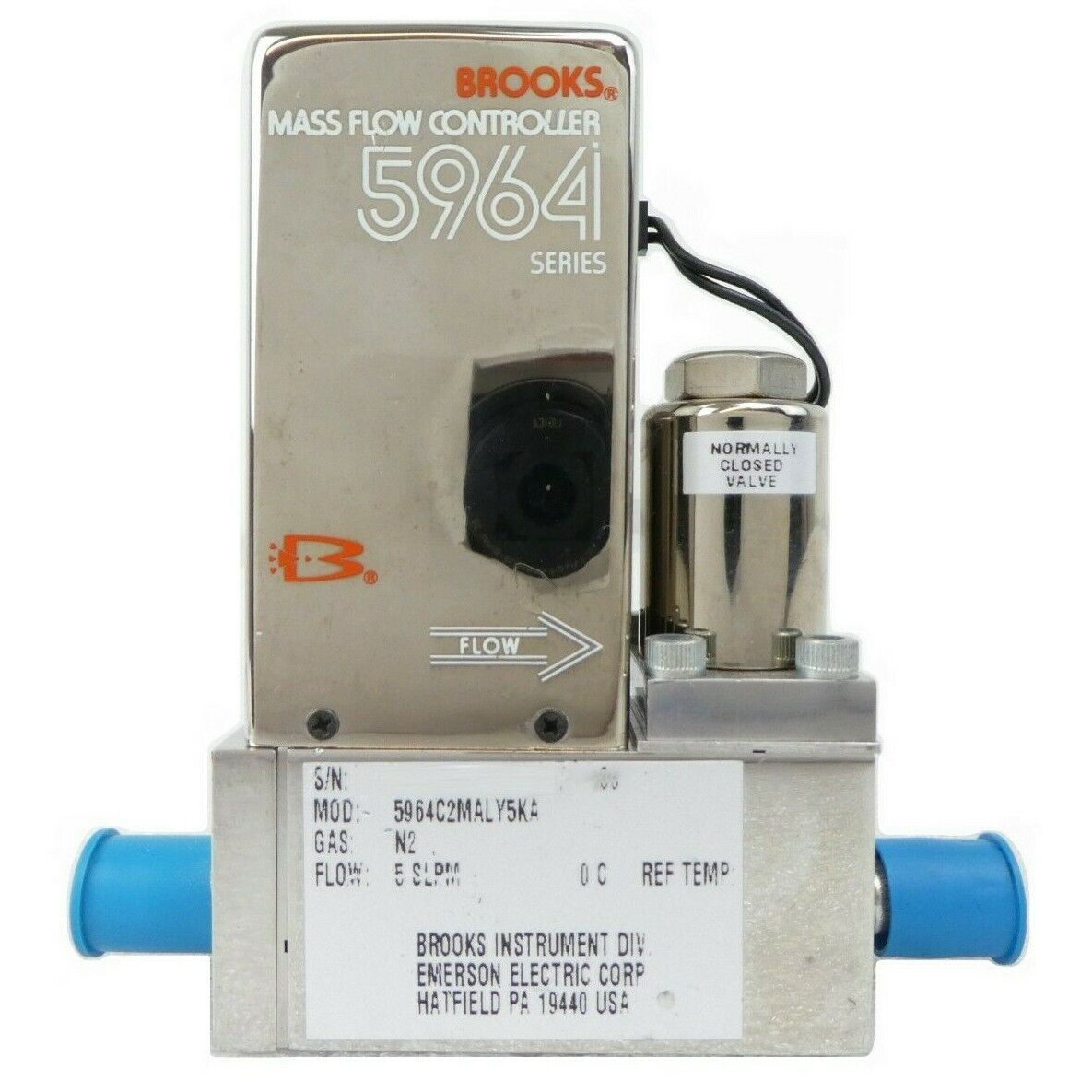 Brooks 5964C2MALY5KA Mass Flow Controller MFC Novellus 22-10516-00 Working Spare