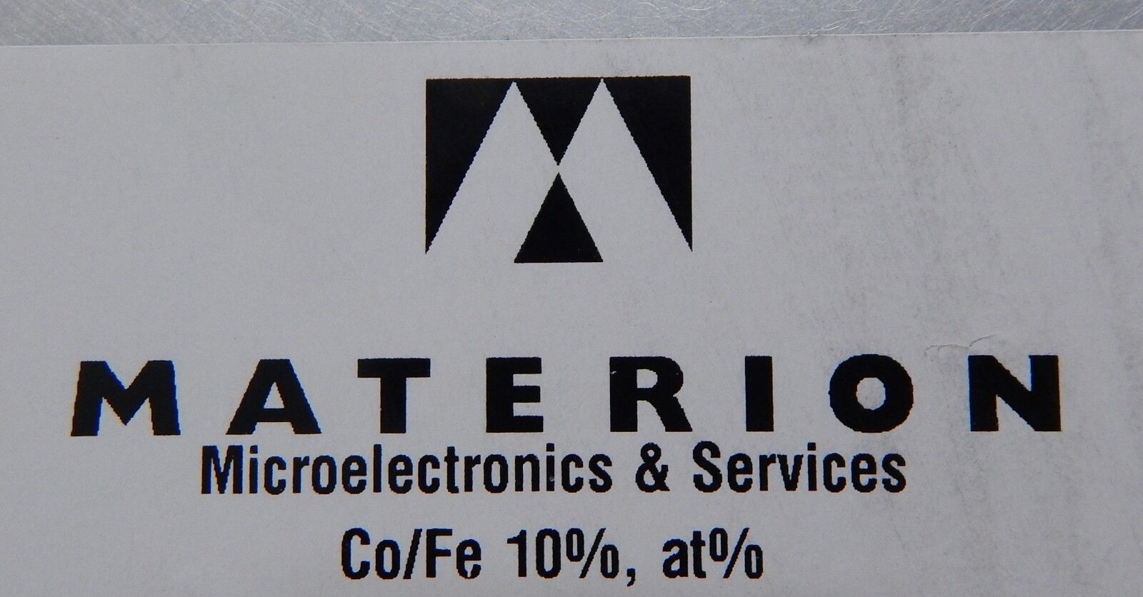 Materion Microelectronics 7113050 99.95% Co/Fe 10% at% Target New Surplus